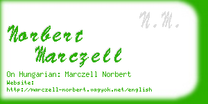 norbert marczell business card